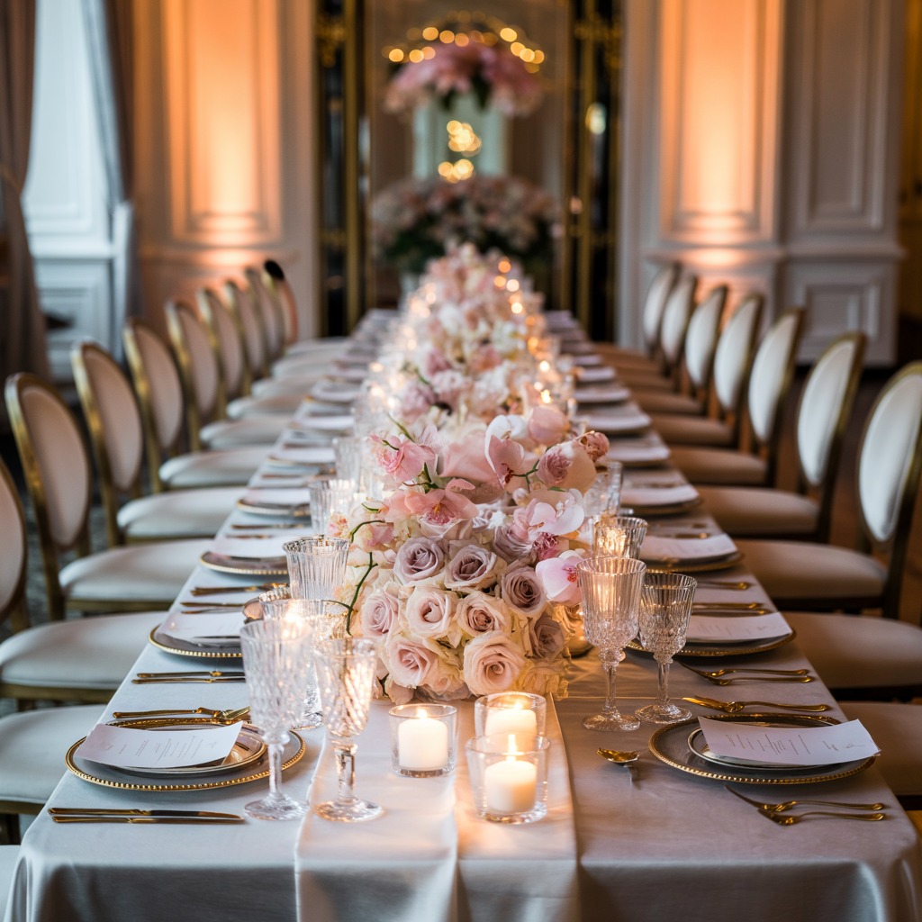 Sophisticated anniversary celebration decor